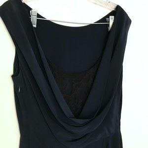 YaYa Aflalo navy silk dress size M